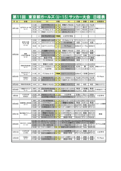 試合時程表
