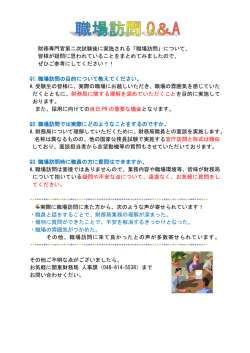 職場訪問Q&A（PDF形式：129KB）