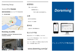 事業紹介（pdf） - Doreming
