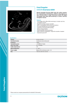 Fetal Doppler DIXION Overtone 6000