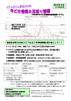 重症化を防ぐためにインフルエンザ予防接種を受けましょう！！