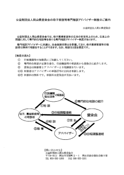 公益財団法人岡山県愛染会の母子家庭等専門相談アド丿ヾイザ一制度