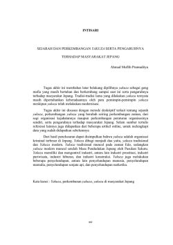 INTISARI SEJARAH DAN PERKEMBANGAN YAKUZA