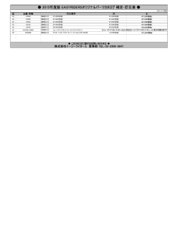 2015年度版 EASYRIDERS 総合カタログ 補足・訂正表