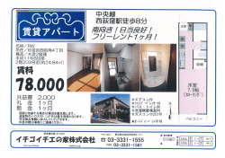 西荻窪駅徒歩8分の1K『RW』フリーレント1か月！ガスコンロ2口