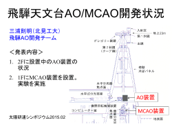飛騨天文台 AO/MCAO 開発状況