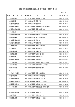 吉野川市指定給水装置工事店一覧表.