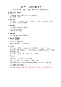 春季小学生大会仮ドローを掲載いたしました。