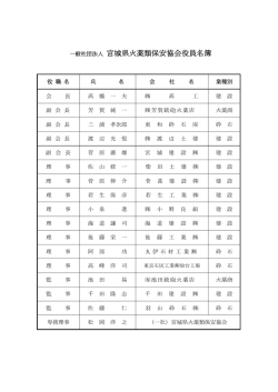 役員名簿 - 宮城県建設業協会