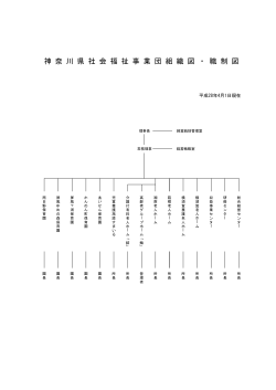 神 奈 川 県 社 会 福 祉 事 業 団 組 織 図 ・ 職 制 図