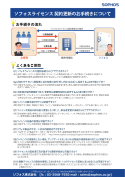 ソフォスライセンス 契約更新のお手続きについて