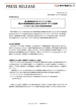 設立 電力小売全面自由化に向けたエネルギーサービス拡充