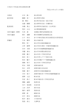 日本赤十字社富山県支部役員名簿 平成28年4月1日現在 支部長 石井