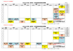 H28(2016)年度 前学期 工学府産業技術専攻時間割 H28(2016)年度 後