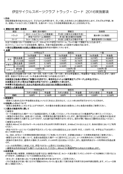 伊豆サイクルスポーツクラブ トラック・ ロード 2016実施要項