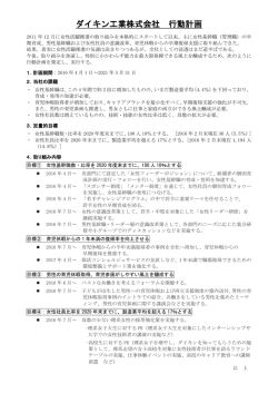 女性活躍推進法に基づく行動計画