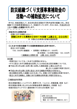 補助制度に関するチラシ（H28.4～）…