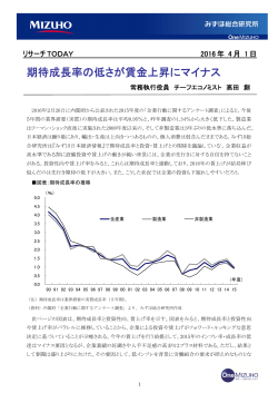 期待成長率の低さが賃金上昇にマイナス