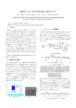 鳥井昭宏：「電解加工用三相PWM整流器の線形モデル」