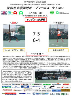 亜細亜大学国際オープンテニス 女子