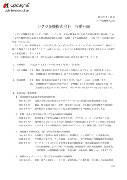 女性活躍推進に関する行動計画