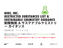 制限物質一覧 - Nike Chemistry