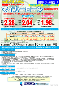マイカーローン 特別金利キャンペーンを実施中です