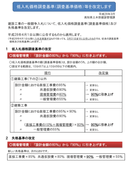 調査基準価格の改定について[PDF：222KB]