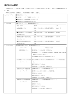 補助制度の概要