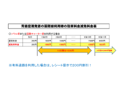 ※有料道路を利用した場合は、レシート提示で200円割引！ 青森空港