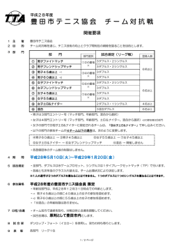 豊田市テニス協会 チーム対抗戦