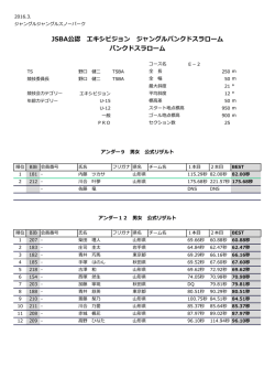JSBA公認 エキシビジョン ジャングルバンクドスラローム バンクドスラローム