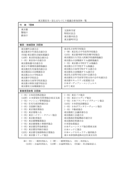東京都 警視庁 教育庁 文部科学省 特別区長会 東京都市長会 東京都