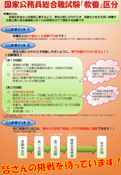 国家公務員総合職試験「政治・国際」区分が 変わります！