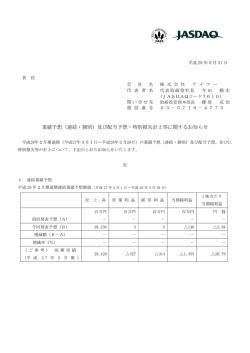 業績予想（連結・個別）及び配当予想・特別損失計上等に関するお知らせ
