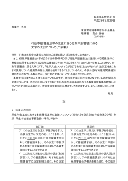 行政不服審査法等の改正に伴う行政不服審査に係る 文章の改訂について