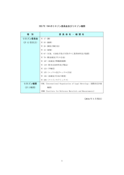 ISO/TC 164 のリエゾン委員会及びリエゾン機関 種 別 委 員 会 名 ・ 機