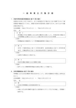 一般事業主行動計画