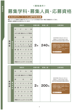 詳細をPDFで見る - ホスピタリティ ツーリズム専門学校大阪
