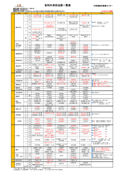 今月の外来担当医一覧（PDF版）