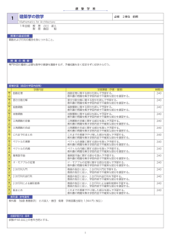 平成28年度建築学科 シラバスをPDFでご覧いただけます。