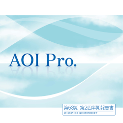 第2四半期報告書 - AOI Pro. Inc.