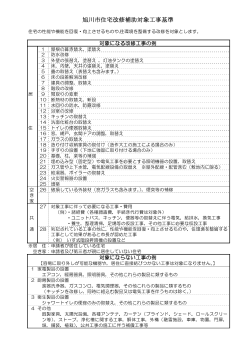 旭川市住宅改修補助対象工事基準（PDF形式 103キロバイト）