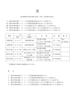 公園の変更（廃止）・決定