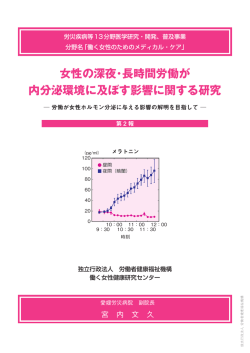 女性の深夜・長時間労働が 内分泌環境に及ぼす影響に関する研究