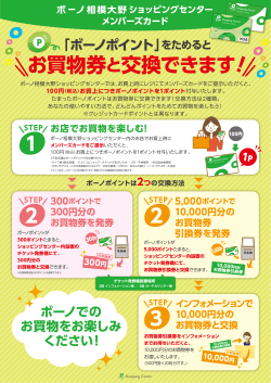 ボーノメンバーズカードのご案内 2016.03.29