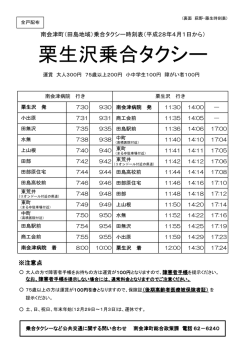 栗生沢乗合タクシー