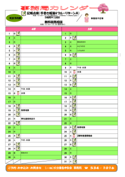 記帳点検（手書き帳簿&ブルーリターンA） 無料税務相談