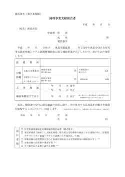 補助事業実績報告書