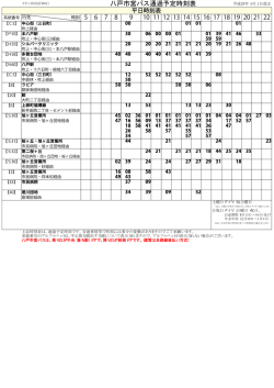 イオン田向店（時刻表複数枚に分割）